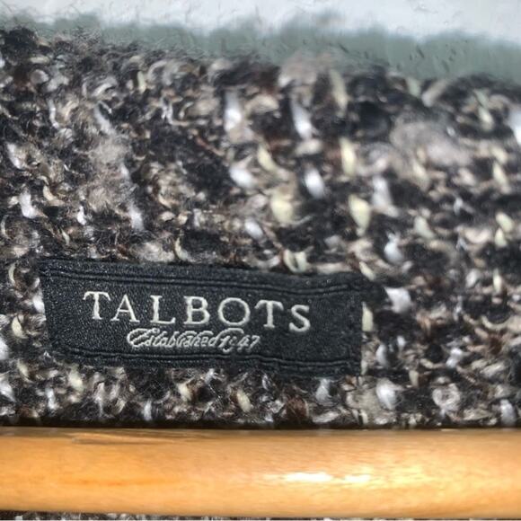 Talbots Charcoal Wool Blend Sleeveless Tweed Sheath Mini Dress - Picture 5 of 12